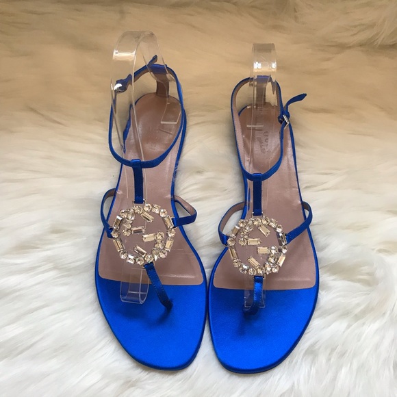 ⭕️SOLD⭕️. NEW! GUCCI GG Swarovski Crystal Sandals - Picture 2 of 8